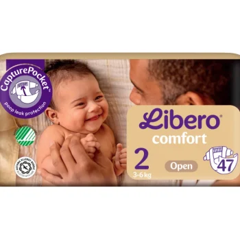 Libero Vaipat Ja Puhdistuspyyhkeet^Teippivaippa 47 Kpl Comfort 2, 3-6 Kg