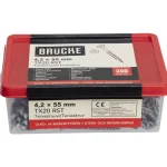 Brücke Naulat Ja Ruuvit-Terassiruuvi 4,2 X 55 Mm, AISI410 + Ruspert, 250 Kpl, Harmaa