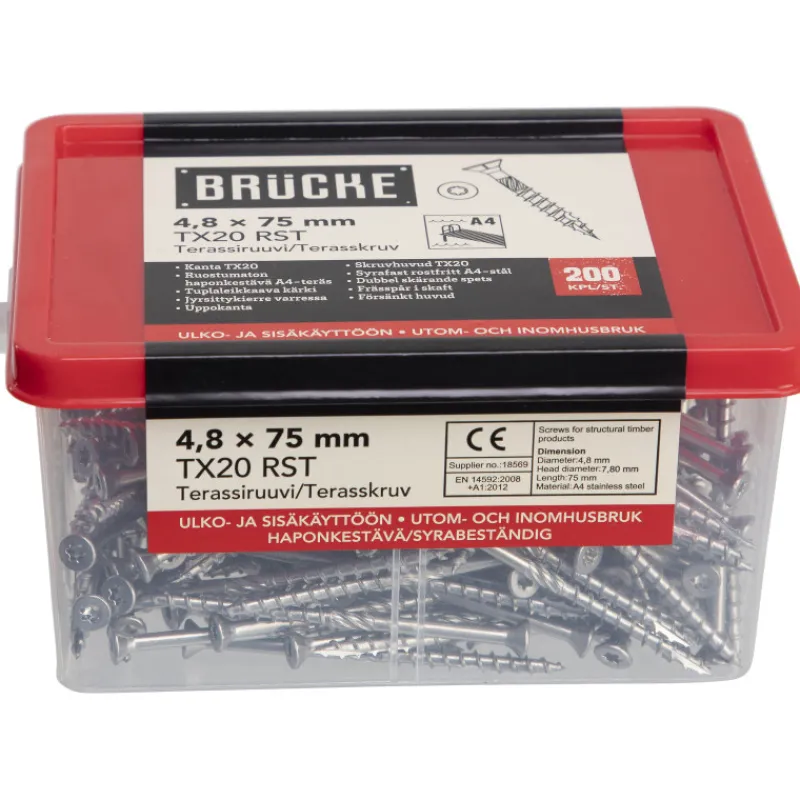 terassiruuvi-48-x-75-mm-a4-200-PNifzdmA-0.webp Brücke Naulat Ja Ruuvit-Terassiruuvi 4,8 X 75 Mm, A4, 200 Kpl