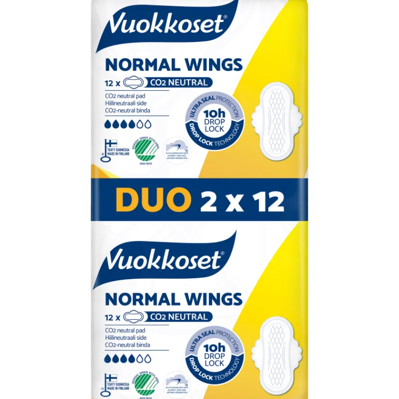 terveysside-2-x-12-kpl-duo-nor-cRvKvlFw-0.webp Vuokkoset Intiimihygieniasuojat^Terveysside 2 X 12 Kpl Duo Normal Wings