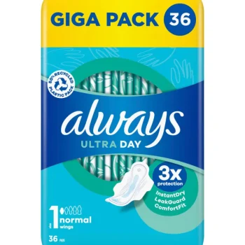 Always Intiimihygieniasuojat^Terveysside 36 Kpl Ultra Normal Wings 1