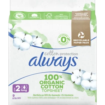 Always Intiimihygieniasuojat^Terveysside 9 Kpl Cotton Protection Ultra Long