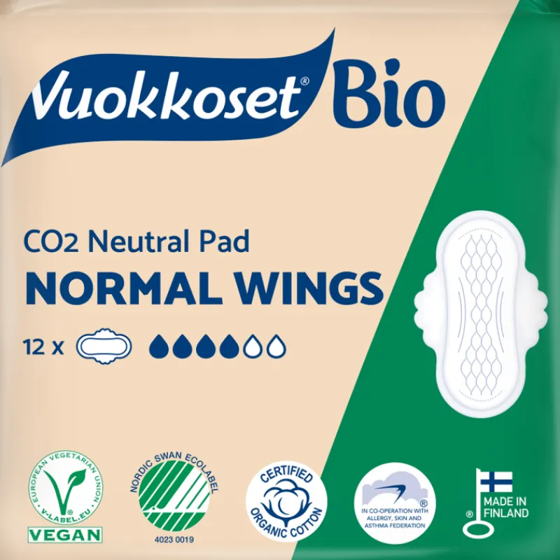 terveysside-vuokkoset-12-kpl-1-qWtlCSQr-0.webp Vuokkoset Intiimihygieniasuojat^Terveysside 12 Kpl 100 % Bio Normal Wings Ohut