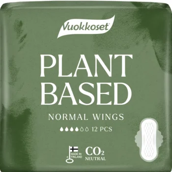 Vuokkoset Intiimihygieniasuojat^Terveysside 12 Kpl Plant Based Normal Wings