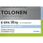 Tolonen Terveysravinteet Ja -valmisteet^E-EPA 500 Mg 39 G/40 Kpl