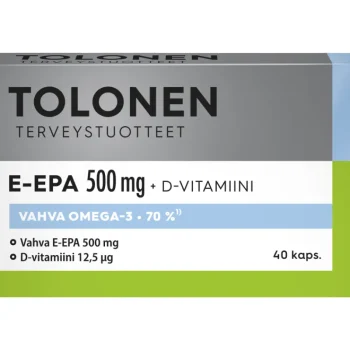 Tolonen Terveysravinteet Ja -valmisteet^E-EPA 500 Mg 39 G/40 Kpl