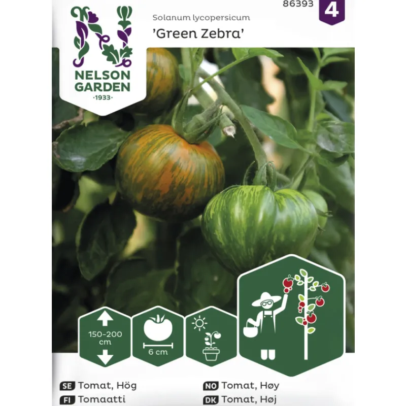 tomaatti-siemen-nelson-garden-cFfdJLlS-0.webp Nelson Garden Basic Kasvien Ja Nurmikonsiemenet-Tomaatti Siemen Green Zebra