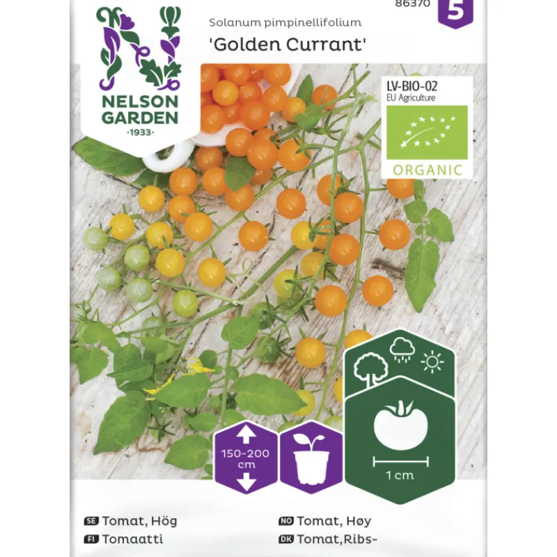 tomaatti-siemen-nelson-garden-vdCmuHvS-0.webp Nelson Garden Basic Kasvien Ja Nurmikonsiemenet-Tomaatti Siemen Golden Currant Organic