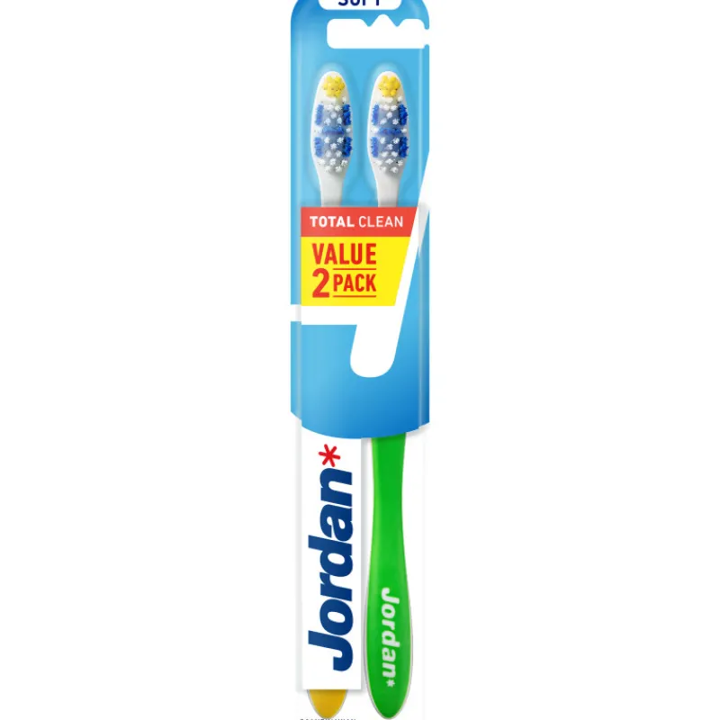 total-clean-soft-hammasharja-2-HPzRphJU-0.webp Jordan Suunhoitotuotteet Ja Tarvikkeet^Total Clean Soft Hammasharja 2 Kpl