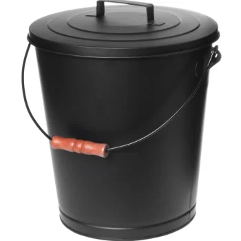 Kiuas- Ja Takkatarvikkeet-Tuhkaämpäri 29 Cm Sangalla Ja Kannella