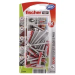 Fischer Naulat Ja Ruuvit-Tulppa + Kupukantaruuvi Duopower 6 X 30 Mm, 12+12 Kpl