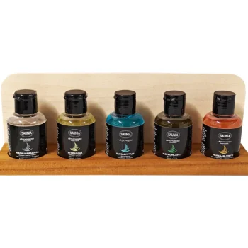 Saunia Saunatarvikkeet Ja -aineet-Tuoksubaari 5 Saunatuoksua Telineessä