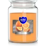 Bispol Kynttilänjalat Ja Kynttilät-Tuoksukynttilä Appelsiini Lasipurkissa