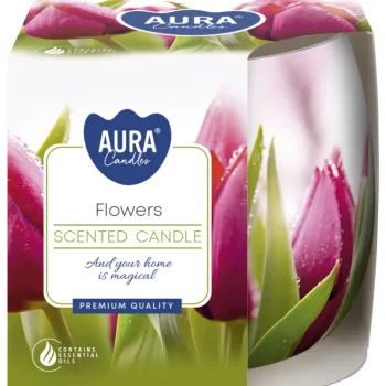 Aura Kynttilänjalat Ja Kynttilät-Tuoksukynttilä 20 H Flowers