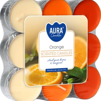 Bispol Kynttilänjalat Ja Kynttilät-Tuoksulämpökynttilä 18 Kpl Appelsiini