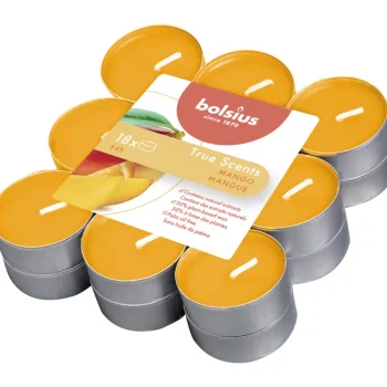 Bolsius Kynttilänjalat Ja Kynttilät-Tuoksulämpökynttilä 18 Kpl Mango
