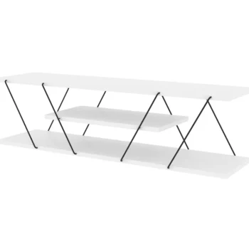 Chic Home Pienkalusteet-TV-taso 120 Cm Carita Valkoinen/musta