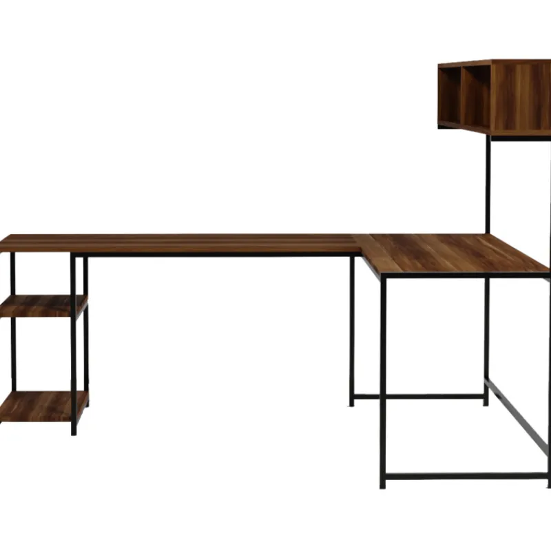 typyt-chic-home-200-x-130-cm-c-ktJvVptM-0.webp Chic Home Pienkalusteet-Työpöytä 200 X 130 Cm Caren Hyllyköillä