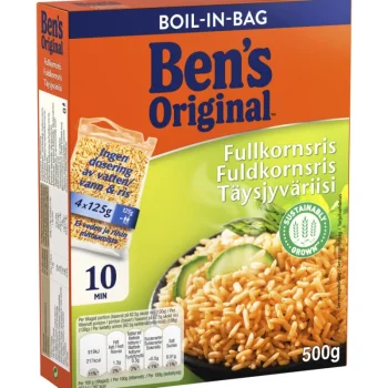 Bens Original Riisit^Täysjyväriisi Ben's Original 4 X 125 G Keitinpussissa
