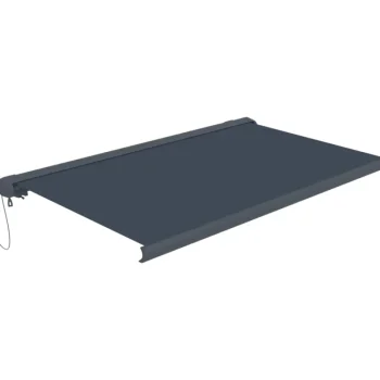 Lykke Pihan Rakennusmateriaalit-Täyskasettimarkiisi 3 X 2,5 M, Tummanharmaa