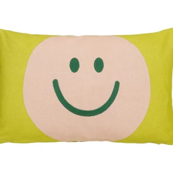 Mica Decorations Sisustustyynyt Ja Huovat-Tyyny 55 X 35 Cm Smiley Vihreä