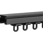 Kotikulta Verhot Ja Verhotarvikkeet-U-verhokisko 200 Cm Musta