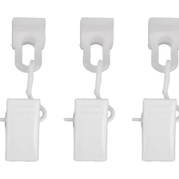 Kotikulta Verhot Ja Verhotarvikkeet-U-verhokiskon Liuku 20 Kpl Nipistimellä Valkoinen