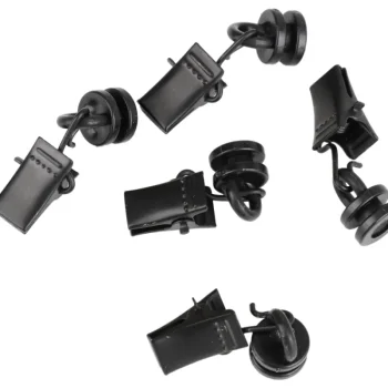 Kotikulta Verhot Ja Verhotarvikkeet-U-verhokiskon Pyöröliuku 20 Kpl Nipistimellä Musta