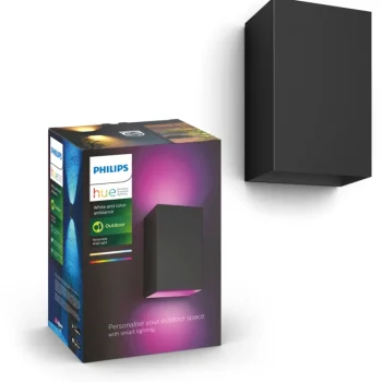Philips Hue Ulkovalaisimet-Ulkoseinävalaisin Resonate White And Color Ambiance 2x8W, Musta