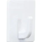 Pisla Ripustus-Vaatekoukku Neliskulmainen 2 Kpl, Valkoinen, Tarrakiinnitys