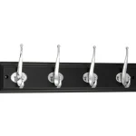 Pisla Ripustus-Vaatenaulakko Freda Musta/kromi, 4 Koukkua