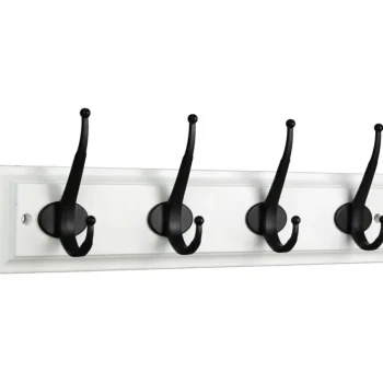 Pisla Ripustus-Vaatenaulakko Freda Valkoinen/musta, 4 Koukkua