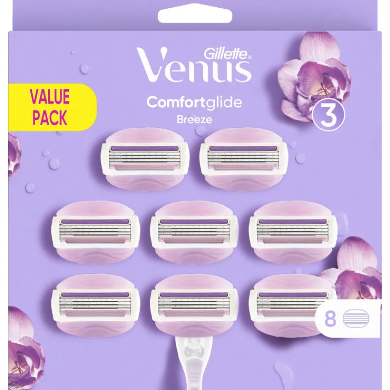 vaihtoter-venus-8-kpl-comfortg-kzhctsEr-0.webp Venus Ihokarvanpoistovälineet Ja Tarvikkeet^Vaihtoterä 8 Kpl Comfortglide Breeze
