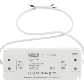 Led Energie Sisävalaisimet-Vakiojänniteliitäntälaite 12V 50W IP20 155 X 65 X 22 Mm