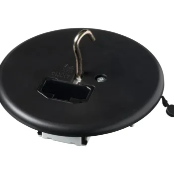 Abb Sähköasennustarvikkeet-Valaisinpistorasia DCL Mattamusta