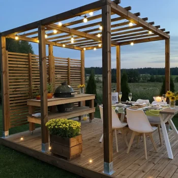 Patio Terassit Pihan Rakennusmateriaalit-Valmisterassi Koko Classic 3x3 Kestopuu