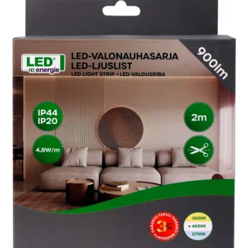 Led Energie Sisävalaisimet-Valonauhasarja 2 M 9,6 W 900 Lm 4000K IP20/IP44