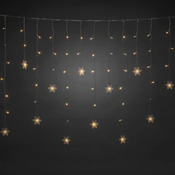 Konstsmide Koristevalot-Valoverho 12 Lumihiutaletta, 60 LED