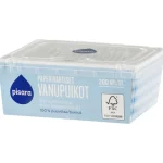 Pisara Hyvinvointi- Ja Terveydenhoitotarvikkeet^Vanupuikko 200 Kpl Paperivarrella