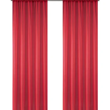 Kotikulta Verhot Ja Verhotarvikkeet-Verho 2 Kpl 135 X 220 Cm Tuuli Punainen