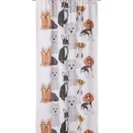 Vallila Verhot Ja Verhotarvikkeet-Verho 140 X 240 Cm Doggies Breeze Valkoinen