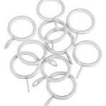 Kotikulta Verhot Ja Verhotarvikkeet-Verhorengas 10 Kpl 19/26 Mm Cafe Valkoinen