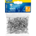 Rapid Naulat Ja Ruuvit-Vetoniitti 4,0 X 12 Mm, Alumiinipää, 100 Kpl