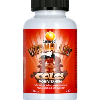 Sana Sol Terveysravinteet Ja -valmisteet^Vitanallet Monivitamiini Sana-Sol 120 Kpl Cola