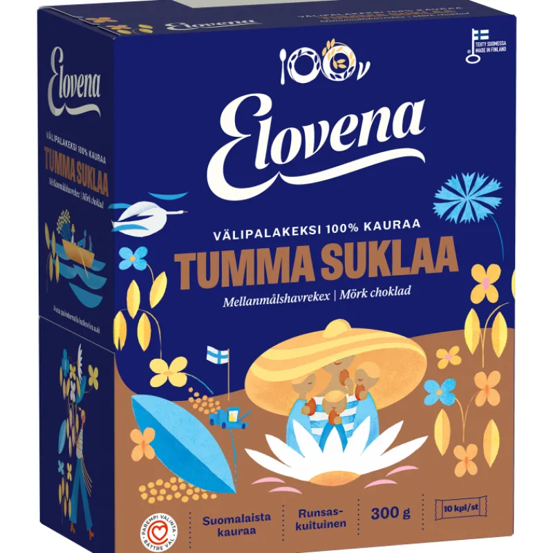 vlipalakeksi-elovena-10-x-30-g-KPBonYar-0.webp Elovena Keksit^Välipalakeksi 10 X 30 G Tumma Suklaa