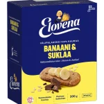 Elovena Keksit^Välipalakeksi 10 X 30 G Banaani-suklaa 100 % Kauraa