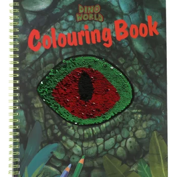 Lasten Kirjat^Värityskirja Dino World Paljettisilmä