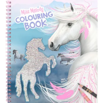 Lasten Kirjat^Värityskirja Miss Melody Paljettihevonen