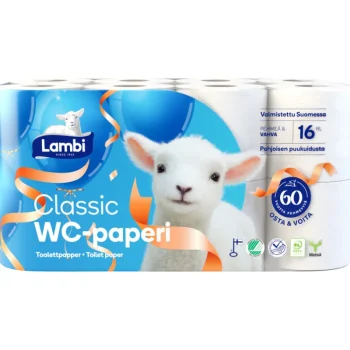 Lambi WC-paperit^WC-paperi 16 Rl Kesä Valkoinen