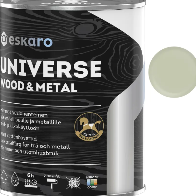 yleismaali-eskaro-universe-woo-BxjybKAn-0.webp Eskaro Maalit-Yleismaali Universe Wood & Metal 0,9 L Vaalean Vihreä